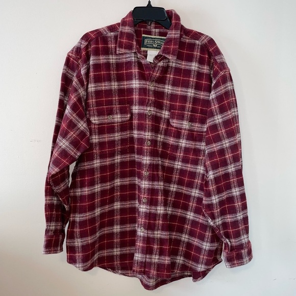 Vintage 90's Field & Stream Buffalo Plaid Thick Flannel Red & Black Size XXL - Picture 1 of 6